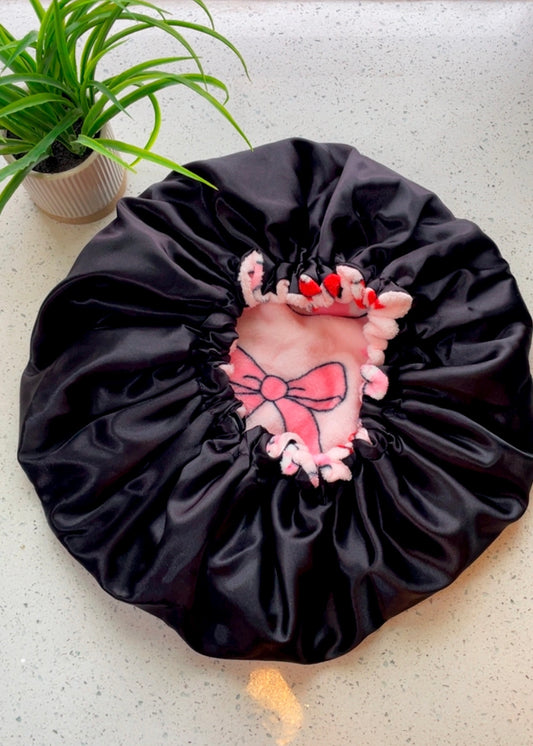 Sweetheart Plush Bow Bonnet – Adult Oversized