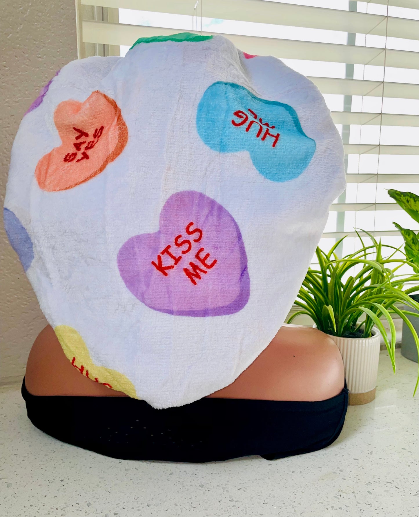 CROWNED “Candy Crush” Reversible Satin Bonnet – Adult Oversized (Adjustable)