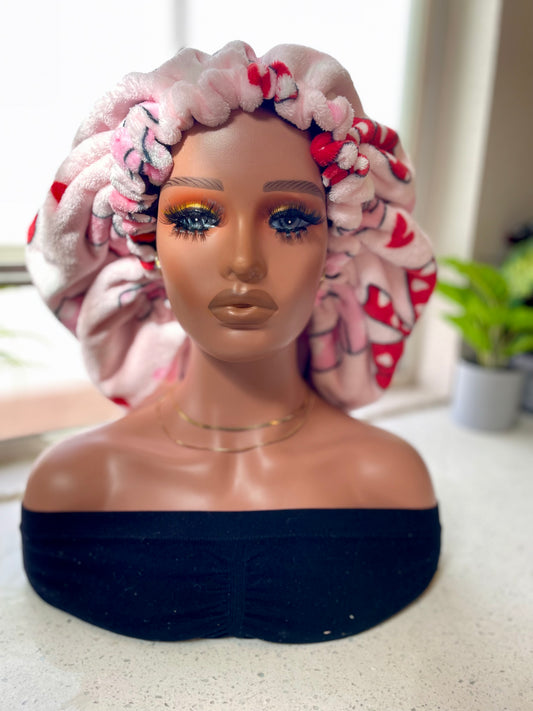 Sweetheart Plush Bow Bonnet – Adult Oversized